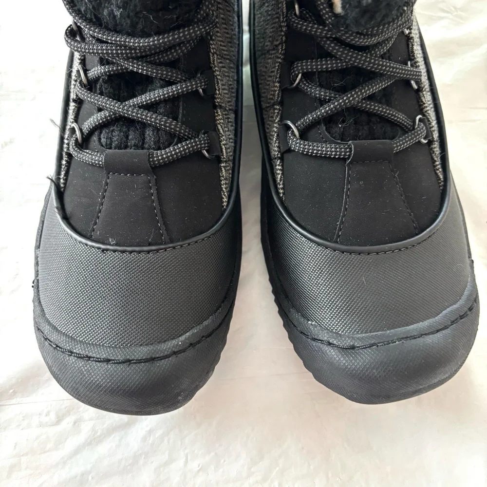NWOT JAMBU Jane black gray boots Faux Fur Southgate winter SZ 9 M